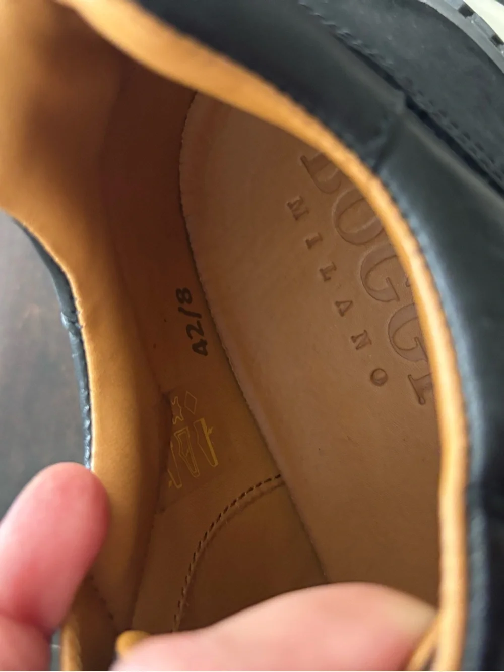 Men's Black Leather Wingtip Derby Sneakers